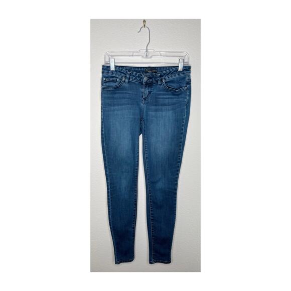 PRANA Mid Rise Dark Wash Skinny Jeans Size 2/26 - Picture 1 of 10